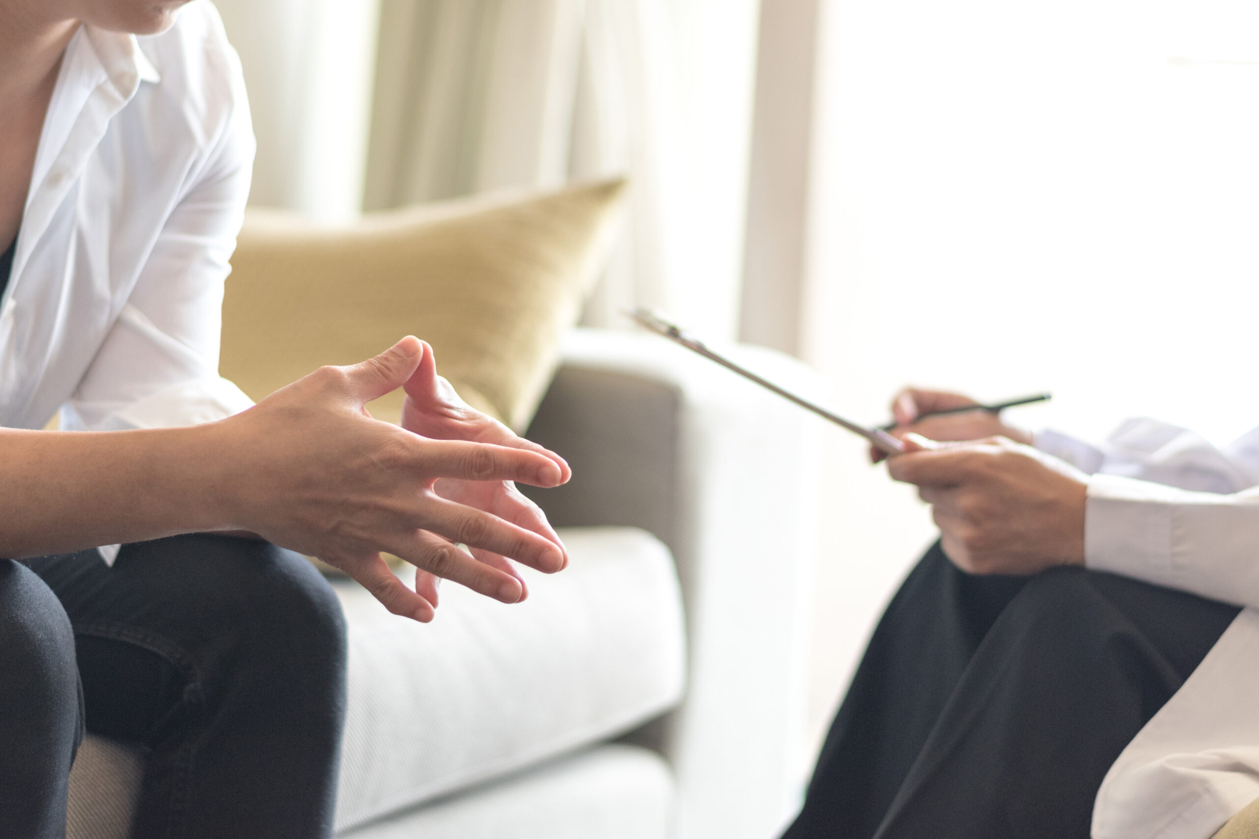 a therapy or counseling session.